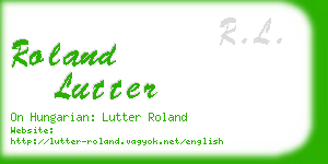 roland lutter business card